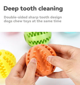Bola de goma suave duradera interactiva para cachorros y gatos, juguetes para masticar, juguetes de movimiento para mascotas, Limpieza de <span class=keywords><strong>dientes</strong></span> para perros, juguetes de goma para masticar - Product Image 3