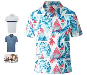 カスタムOEMロゴプリント昇華ゴルフポロTシャツ男性用カスタムパターンポロシャツ