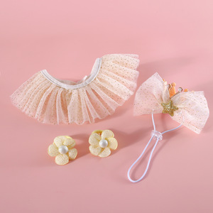 Ensemble de fête d'anniversaire pour animaux de compagnie : Bavoir à paillettes, Couronne, Nœud papillon de princesse, Bandeau et Fleur pour pattes - Product Image 4