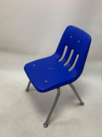 Chaise d'école et de formation empilable OK-519 avec pieds chromés, coque en PP mat et siège rembourré