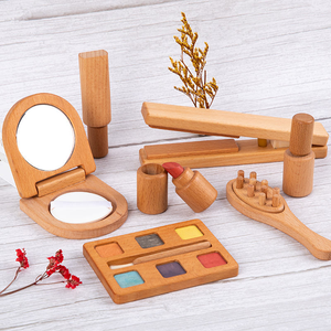 Juego de Juguetes de Maquillaje Coloridos de Madera de Haya <span class=keywords><strong>para</strong></span> Niños, Juego Educativo de Imitación <span class=keywords><strong>para</strong></span> Niños y Niñas - Product Image 2