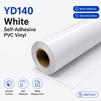 Vinyle autocollant promotionnel 100 microns 140 g/m² Colle extra forte Semi-brillant Blanc bleuâtre Utilisation intérieure et extérieure