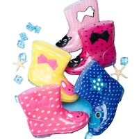 Vente en gros de chaussures de pluie personnalisées pour enfants pour garçons et filles bottes imperméables avec nœud papillon petits animaux mignons bottes de gomme pour enfants