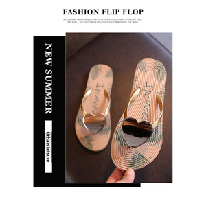 Tongs à carreaux en forme de cœur pour femmes, antidérapantes, à semelle souple, confortables, <span class=keywords><strong>sandales</strong></span> de plage d'été - Product Image 5