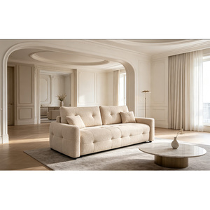 Juego de Sofás Seccionales de Lujo, Sofá Cama de Tres Plazas con Diseño Europeo, Almacenamiento, Cómodos Canapés de Salón, Sofás Cama Plegables - Product Image 1