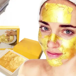 Pour Spa blanchissant hydratant anti-rides feuille d'or feuille papier de beauté du visage Anti-âge levage 24k feuille d'or masque facial