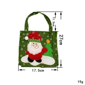 Sacs fourre-tout de Noël en feutre écologiques et durables avec poignées, sacs cadeaux réutilisables pour les fournitures de fête pour enfants, fête de vacances - Product Image 5