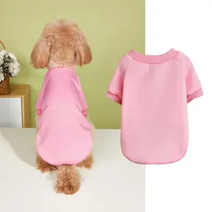 OEM/ODM Solid Color Cheap Dog Jumper Onesie Classical Plush Pet Clothes Luxury Sleeved Dogs Hoodie For Spring Autumn Winter