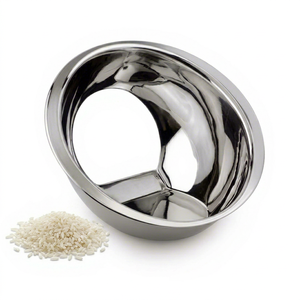 Stainless Steel Eco-Friendly Rice <b>Strainer</b> Colander Dishwasher Safe Durable Hand Wash Only Metal Kitchen Tool - Product Image 1