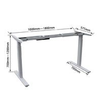 Bureau d'ordinateur de style européen à hauteur réglable électriquement, table élévatrice, mobilier
