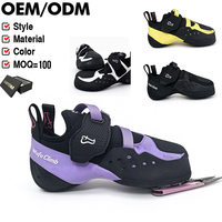 Chaussures d'escalade personnalisées par le fabricant, avec bande en caoutchouc anti-abrasion, sangle rapide, baskets de bouldering et de gym athlétiques