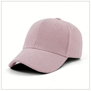 Casquette de baseball unisexe pour enfants en velours côtelé, 6 panneaux, réglable, en tissu courant, pour l'extérieur, 100 % polyester, vente en gros - Product Image 3