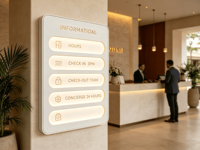 Système de signalisation modulaire extérieur SERENA SS-06 avec éclairage LED pour bâtiments commerciaux, hôpitaux et parkings