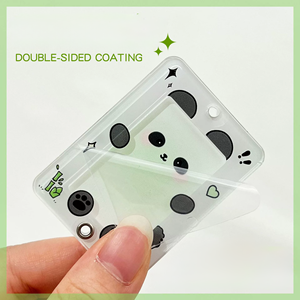 Porte-clés porte-carte photo Kpop de 1 pouce avec cadre de carte photo acrylique animal mignon Mini porte-carte d'identité Porte-clés pour petite carte d'identité - Product Image 3