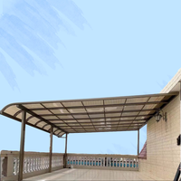 Maßgefertigte Terrassenüberdachung Wasserdichter UV-Schutz Überdachung Polycarbonat-Platten Aluminiumrahmen