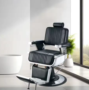 Professional Hairdressing Chair Wholesale Hair Salon Hydraulic <b>Pump</b> Modern Classic Reclining Luxury Black Barber Chairs for Men - Product Image 3