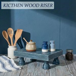 Supporti Decorativi in Legno <span class=keywords><strong>per</strong></span> Arredamento Casa, Piedistallo in Legno <span class=keywords><strong>per</strong></span> Decorazione <span class=keywords><strong>Cucina</strong></span> e Organizzatore da Bancone - Product Image 4