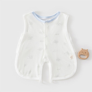 Romper sin mangas para bebé, delgado, de lyocell, para verano, para recién nacidos, niños y niñas, con etiqueta categoría A - Product Image 1