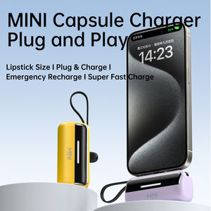 पोर्टेबल 5000 माह मिनी पावर बैंक टाइप-सी 22.5w फास्ट चार्जिंग नए डिजाइन फोन धारक और आपातकालीन कैप्सूल 20w आउटपुट पावर - Product Image 4