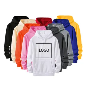 Factory Wholesale Custom Logo Blank Hoodies Polyester Plain Hoodies Men For Printing Oversized Hoodies