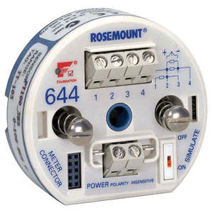 Transmetteur de température Rose Mount 644, entrée RTD/TC/mV/Ohm, bus de terrain 4-20mA HART / FOUNDATION PROFIBUS PA, précision 0,1°C - Product Image 3