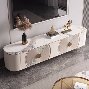 Gabinete de soporte de TV de Hong Kong de estilo americano de lujo Simple posmoderno Combo de mesa de centro de suelo de pizarra alta para sala de estar - Product Image 5