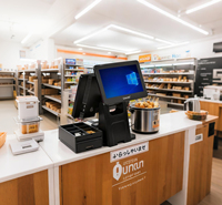 Sistema POS para Tiendas Minoristas, Pantalla Táctil de 15.6 Pulgadas con Windows I3/I5/I7, Pantalla para Clientes, Equipo POS Todo en Uno con Wi-Fi 6