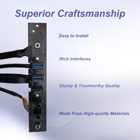 Placa de circuito PCB de 2 puertos USB 3,0, Cable de salida de entrada de Audio, interruptor de alimentación, carcasa de ordenador, Cable de Panel frontal USB, placa base