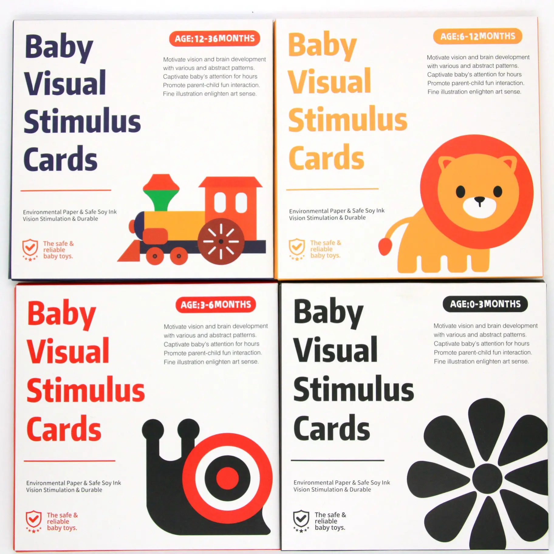 Kartu Flash bayi stimulasi Visual untuk Balita Mainan pengembangan awal 0-3-6-12-36 bulan