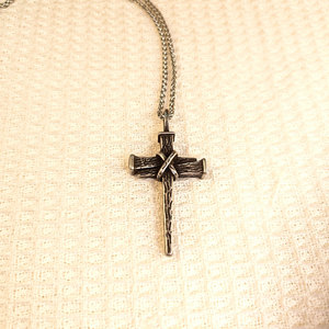 Retro Gothic <b>Cross</b> Pendant Necklace For Men Tibetan Silver <b>Chain</b> Jewelry SP1113 - Product Image 3
