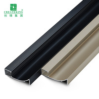 Plinthe LED moderne avec canal d'éclairage intégré en alliage d'aluminium pour usage domestique et hôtelier - Conception durable et légère