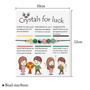 Bijoux de soulagement de l'anxiété 8MM cristaux naturels Bracelet en perles énergie inspirante Bracelet en pierre de guérison naturelle avec carte - Product Image 5