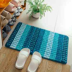 Tapis de bain antidérapant en gaufre pour enfants, extra long, absorbant et à séchage rapide, bleu personnalisé, pour hôtel, 60x40 <span class=keywords><strong>cm</strong></span> - Product Image 1