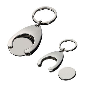 Conception personnalisée Logo Métal Porte-clés Porte-monnaie Supermarché Panier Puce Porte-clés Chariot Jeton Porte-monnaie - Product Image 4