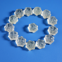 Vente en gros de pierres précieuses en vrac cristal citron fleur de lotus bracelet à breloques sculpture pour bracelet fabrication de bijoux DIY