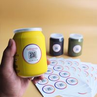 Etiquetas Adhesivas de Código QR Promocionales, Holográficas, Impermeables, de Plástico, con Logotipo Personalizado de Alta Calidad
