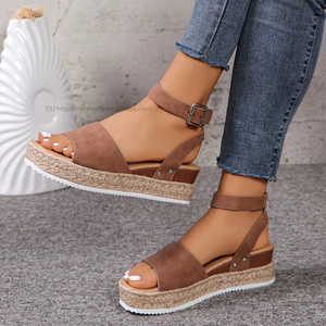 Women's Casual Wedges Sandals Summer Plus Size Thick Bottom Beach <b>Flip</b> <b>Flops</b> Slope Heeled for Women - Product Image 3