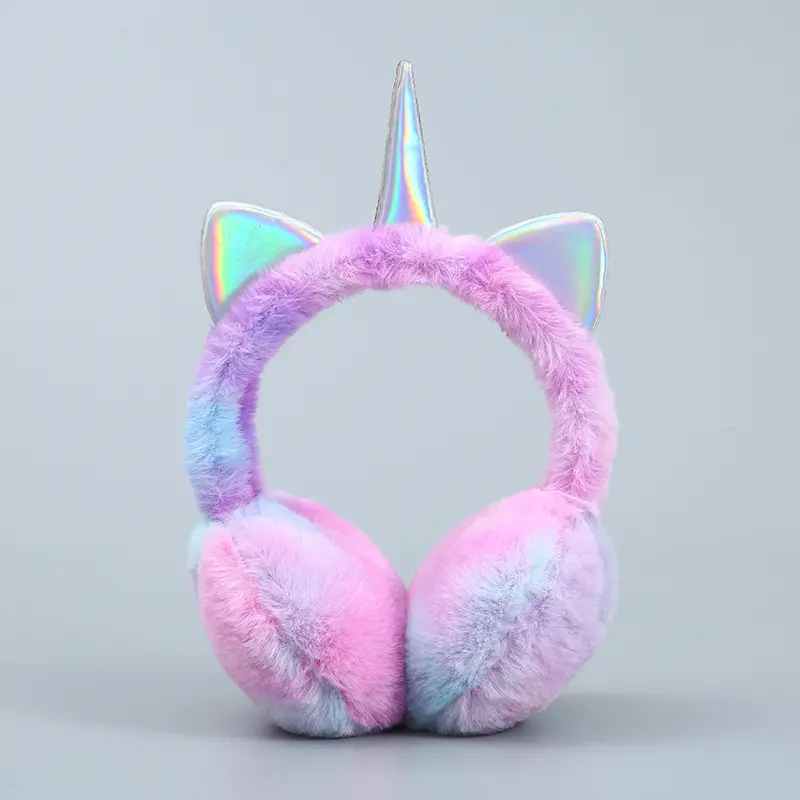 Usine en gros nouveau Design accessoires de mode filles bandeau cache-oreilles pour la fête licorne bandeau hiver fourrure cache-oreilles femmes