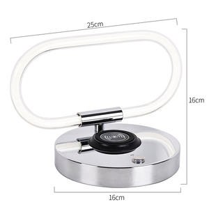 Vente chaude téléphone portable chargeur sans fil lampe de table DC alimenté gradateur contrôle pour salle de lecture dans les hôtels - Product Image 4