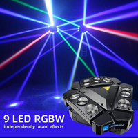 Big Dipper LM0910RG lumières de scène à tête mobile 9x10W RGBW 4-en-1 LED avec effet de mélange de lumière laser RG lumière principale mobile araignée