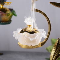 Brûleur à encens en cristal de charbon de bois, design arabe, nouveau modèle, plaqué or, Mubkhar Bakhoor, laiton antique, décoration de maison musulmane