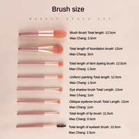 Petit outil de mélange de fond de teint pinceau ombre à paupières taille de voyage Kits cosmétiques ensemble de pinceaux de maquillage professionnel