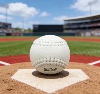 Fabricant de balles de softball d'entraînement en cuir blanc de haute qualité de 12 pouces, Tamanaco SB-120i, compétition de slowpitch, remplie de liège, couture plate