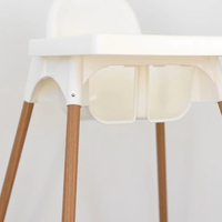 4 bandes adhésives en bambou pour chaise haute Antilop Autocollants décoratifs pour chaise haute de bébé