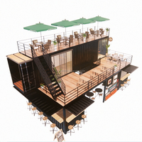 Maisons préfabriquées modulaires modernes à construction rapide en conteneurs de 20 et 40 pieds, à double étage, avec salles de bain, cuisines et bar à domicile