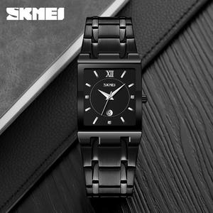 SKMEI 9263 esfera cuadrada Compras en línea Alta calidad Hombre Relojes 3atm Sr626sw Oem Relojes de acero inoxidable OEM - Product Image 5
