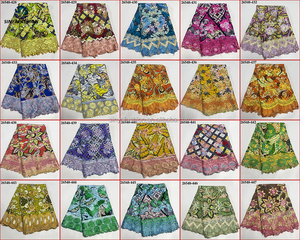 Tela de encaje africano de algodón de alta calidad Sinya, estampados de cera, encaje de guipur nigeriano, tela Ankara de cera para vestidos de <span class=keywords><strong>mujer</strong></span> - Product Image 2