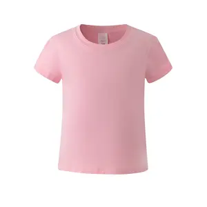 premium school uniform Breathable 100% Cotton kids t shirt Plain Custom Logo Blank children's t-shirt