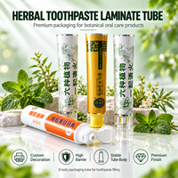 Tube d'emballage de dentifrice en aluminium et plastique avec logo personnalisé, imprimé UV, bouchon à vis, conteneur cosmétique 12,7-35 mm