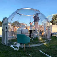 Full House Clear Igloo Glamping Bubble Dome Tente préfabriquée pour l'extérieur High Bubble Dome House